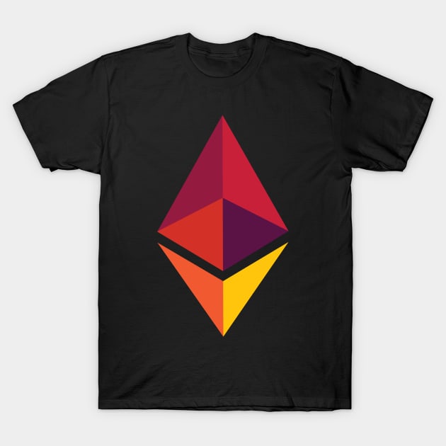 Ethereum Logo Colorful T-Shirt by mangobanana